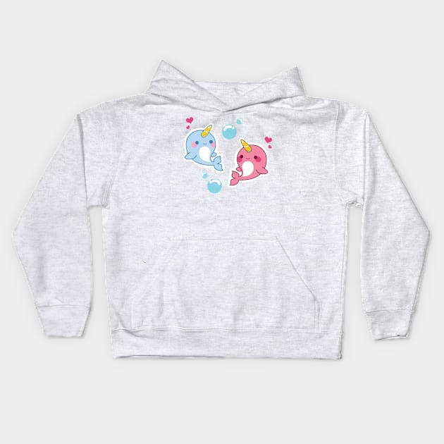 I whale always love you Kids Hoodie by Nadia D